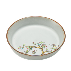 Plato de Cerámica Ru Ware para Servir Postres Chinos y Ofrendas Budistas, Color Azul Cielo con Diseño Floral - Product Image 5