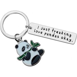 Expédition fiable, porte-clés mignon en forme de panda pour les adolescentes, les filles, les amoureux des pandas, bijoux, cadeaux, porte-clés animal, cadeau de Noël, cadeau d'anniversaire, RTS - Product Image 1