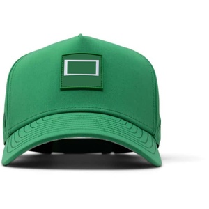 หมวกแก๊ปตาข่ายแบบกำหนดเอง OEM พร้อมโลโก้ 5 แผง ปีกโค้งเล็กน้อย แบบ Snapback ป้ายยางกันน้ำ หมวกกอล์ฟ - Product Image 2