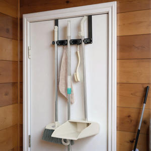 Organisateur de <span class=keywords><strong>balais</strong></span> et serpillères en métal noir, pliable, à <span class=keywords><strong>accrocher</strong></span> sur la porte - Product Image 6