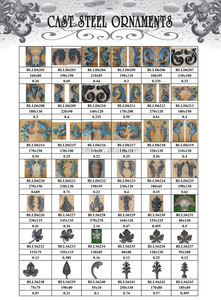 60mm elementi in ferro battuto in acciaio fuso grande lanc'rose per cancello ringhiera corrimano balaustra - Product Image 6