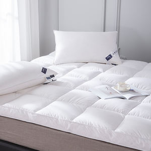 โรงแรมที่นอนแผ่น<span class=keywords><strong>ขน</strong></span>เป็ด<span class=keywords><strong>ห่าน</strong></span>สีขาวหนาบรรจุ 10 ซม.ที่นอน <span class=keywords><strong>Topper</strong></span> - Product Image 4