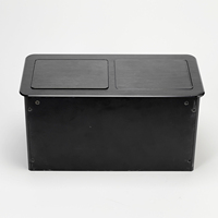 Toma de Corriente Emergente de Mesa con Puerto de Datos Multimedia, 2 Salidas, IP44, para Hospitales Industriales, Caja de Toma de Corriente Oculta de Aleación de Aluminio