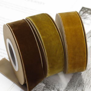 Cinta de Terciopelo Negra Personalizada de Alta Calidad, Suave, de Lujo, de una o dos Caras, para Envolver Regalos de Boda - Product Image 6