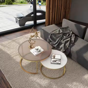 Contempo di lusso in metallo nidificante <span class=keywords><strong>tavolino</strong></span> in marmo Top convertibile moderno <span class=keywords><strong>tavolino</strong></span> per casa <span class=keywords><strong>sala</strong></span> da pranzo <span class=keywords><strong>sala</strong></span> esterna - Product Image 5