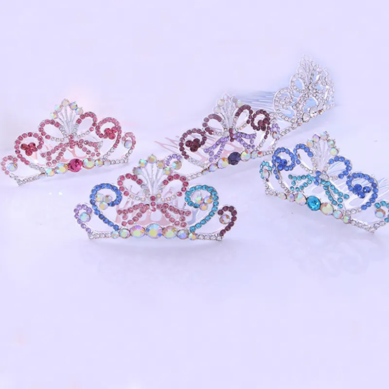Elegant Rhinestone Hair Comb Crystal Butterfly Crown Bridal Hair Ornaments Wedding Decorations Hair Accessories