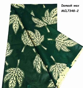 Precio de fábrica 2026 Ghana Moda Africana Ankara Gran Damasco Algodón Estampado Real <span class=keywords><strong>Material</strong></span> de Encaje Encerado 6 Yardas para Coser Vestidos - Product Image 2