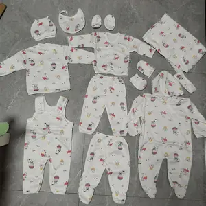 New Born Baby Winter Wear 12 Pieces Sets Printed Unisex Baby Infant Suit Clothes New Born Gift Baby Clothes