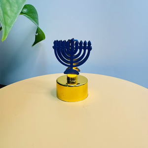 <span class=keywords><strong>Lampe</strong></span> LED en alliage sur le thème de Hanoucca, mini <span class=keywords><strong>lampe</strong></span> de Hanoucca, ornement de bureau, décoration de fête juive, or/bleu/blanc, personnalisable - Product Image 4