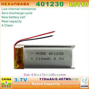 401230 3.7V 110mAh 2 Kabel Baterai Li-Ion untuk TWS Earphone Earbuds Headset MP3 Speaker L0110 - Product Image 4