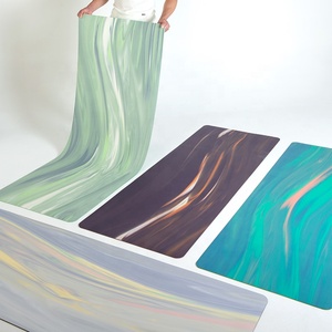 Multicolour Color Contrast Eco Friendly Yoga Mat Anti slip 5mm Pu Yoga Mats Printing Natural Rubber 5mm Pu Yoga Mats