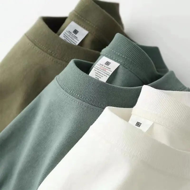 100% Cotton 230G Blank Plain Black Oversized Graphic Unisex Custom T-Shirt Women Men Full short Sleeve T Shirt