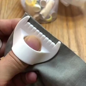 DIY Hand Sewing <b>Edge</b> Lockstitch Stencil Accessories with Fabric Thimble Device 3/4mm Spacing <b>Plastic</b> Home Sewing Aids - Product Image 2