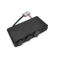 Kabel Konektor Daya Kotak Kontrol 12V Ringkas Panel Sakelar 4-in-1 untuk Camper Aksesoris Plastik 12V