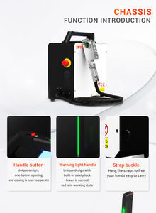آلة تنظيف بالليزر النبضي محمولة باليد بقوة 100 واط وزن 10 كجم مع شهادة CE للمعادن والخشب والطوب والصدأ والطلاء - Product Image 5