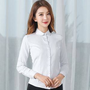 Primavera e autunno nuove camicie professionali a <span class=keywords><strong>maniche</strong></span> lunghe a <span class=keywords><strong>maniche</strong></span> <span class=keywords><strong>corte</strong></span> interviste abiti da lavoro abiti da lavoro - Product Image 4