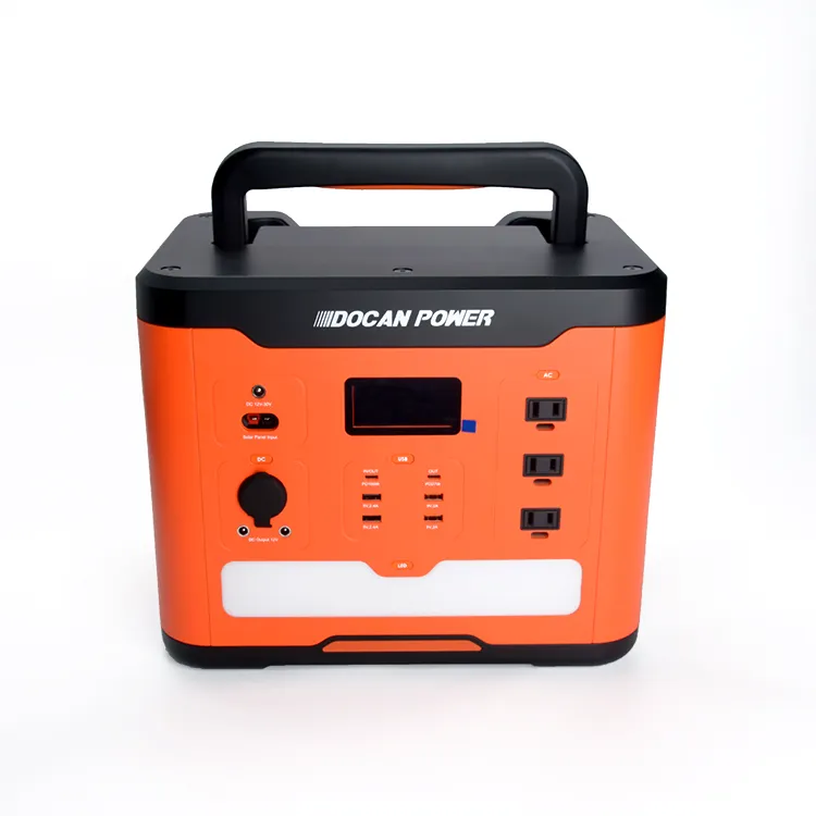 Docan güç turuncu 25.6V 1856watt taşınabilir güç istasyonu tipi c USB bağlantı noktaları mevcut 1000w güneş enerjisi jeneratörü ile sol