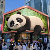 Écran LED 3D à vision directe 960 x 960 mm pour extérieur, étanche, pour affichage mural, publicité vidéo et signalétique de marque en centre commercial