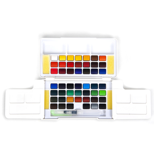 Kit de Pinceles de Acuarela <span class=keywords><strong>para</strong></span> Estudiantes Principiantes OEM/ODM, Juego de Pinturas de Acuarela Sólidas con Paleta - Product Image 5