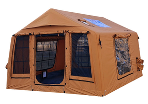 Tente gonflable <span class=keywords><strong>de</strong></span> camping portable <span class=keywords><strong>de</strong></span> luxe en coton pour extérieur, imperméable et étanche à la pluie, avec porte-fenêtre panoramique <span class=keywords><strong>de</strong></span> 9 ㎡ en vente en gros au comptant - Product Image 2
