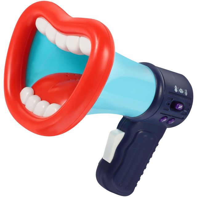 Handheld Megaphone Kids Toy Voice Changing Loudspeaker Plastic Lightweight Portable Anti Slip Clear Parent Unisex