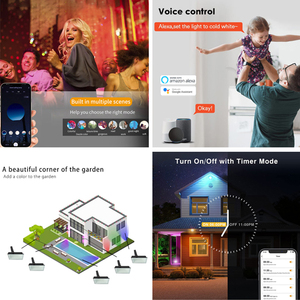 Reflector inteligente Zigbee Rgb colorido al aire libre impermeable <span class=keywords><strong>Ip65</strong></span> iluminación luz de inundación Led negra - Product Image 5