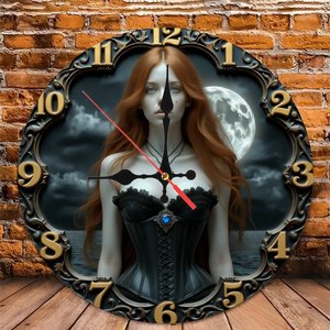 Round Wooden Wall <b>Clock</b> 25Cm <b>Silent</b> Movement Home Interior Decor <b>Clock</b> - Product Image 6