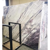 Dalles de marbre de neige de rivière d'hiver polies modernes de haute qualité naturelles YUANDA OEM pour l'intérieur, pour le salon, la salle à manger, la cuisine
