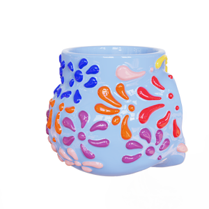 卸売カスタムデザイン手作り3Dプリントカラフル磁器本格的メキシコタラベラショットセラミックテキリアショットメガネ - Product Image 4