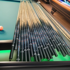 Taco de billar americano de 145 pulgadas, de una pieza, de madera blanca, duradero, para uso en salas de billar. - Product Image 1