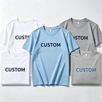 T-shirts publicitaires personnalisés en gros, impression de logo, tissu épais 260 GSM, vêtements de travail, sans supplément pour grandes tailles, technologie Wash-Lock