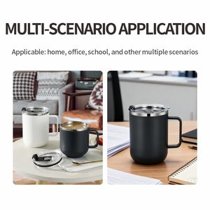 Lekfre Geperonaliseerde Koffiemok van Hoogwaardig RVS met Hendel, Moderne Kantoorkop - Product Image 5