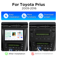 Reproductor de Video para Auto Junsun de 9 Pulgadas para TOYOTA Prius 2009-2016, Navegación GPS para Auto, Reproductor Multimedia, Android Carplay, Radio para Auto