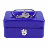 Boîte de rangement en métal portable créative, coffre-fort avec serrure, boîte à argent