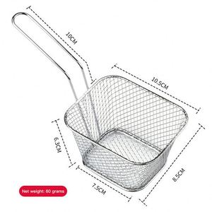 Fritura de malla para servir patatas <span class=keywords><strong>fritas</strong></span> de acero inoxidable Cesta para freír - Product Image 3
