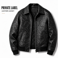 Fabricant de vestes en cuir gaufré sur mesure OEM ODM, blouson en cuir de vachette à marque privée, développement de marque avec logo personnalisé, usine