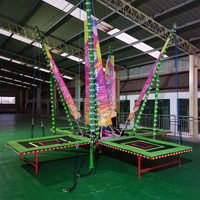Trampoline commercial Euro 4-en-1 pour saut à l'élastique, trampoline mobile pour événements