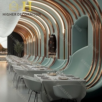 Comptoir de bar de restaurant design de luxe Ensemble de salle à manger durable et personnalisé Tables et chaises pour restaurant