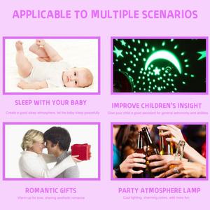 Projecteur d'étoiles Star Master à rotation 360 degrés, lumière nocturne 3D multicolore 8 couleurs, lampe de nuit LED pour enfants - Product Image 5