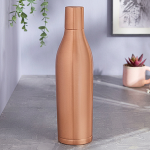 Bouteille isotherme en cuivre, design minimaliste, gourde portable de voyage - Product Image 1