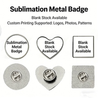 Botones de Sublimación con Alfileres de 25 mm, Botones de Solapa para Sublimación, Insignias de Transferencia de Calor para Manualidades