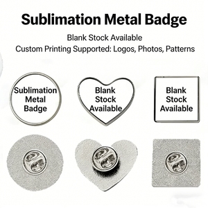 Bottoni Vuoti per Sublimazione con Spille 25mm, Spille da Bavero Vuote per Sublimazione, Badge Termotrasferibili per Lavoretti Fai-da-te - Product Image 2