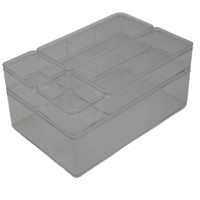 Boîte de rangement modulaire en plastique de style japonais, idéale pour les dortoirs, pour les articles divers, le maquillage et les houppettes