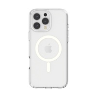 Nouvelle coque de téléphone en acrylique pailleté pour 17 Pro Max 16 Plus 14/15, avec fixation magnétique, résistante aux chutes et au pressage à chaud