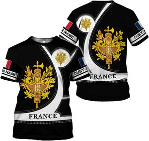 <span class=keywords><strong>T</strong></span>-<span class=keywords><strong>shirt</strong></span> Classica 3D Personalizzata Fitspi con Bandiera Francese, Design Parigi, Maglietta all'Ingrosso - Product Image 3