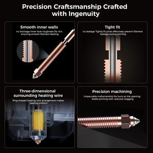 Kit Hotend Creality Hi, bloc chauffant en céramique, <span class=keywords><strong>buse</strong></span> à changement rapide Unicorn 300 ° C Tout en métal à haut débit pour imprimante 3D Creality Hi - Product Image 6