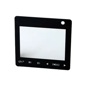 Black Color Silk Screen Printing Window Switch Panel Clear 2mm tempered glass