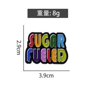 かわいい漫画バイセクシャルゲイラペルブローチ砂糖燃料虹エナメルピン金属工芸品バッジプライドバックパックアクセサリー - Product Image 5