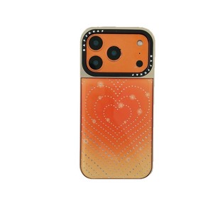 Coque de téléphone portable antichoc avec motif cœur en relief style Ins pour iPhone 14/13 et 17/16/15 Pro Max - Product Image 1