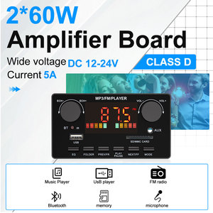 VIRE 120W DIY <strong>TF</strong> <strong>USB</strong> MP3 <strong>Player</strong> Car FM Radio <strong>Module</strong> 2*60W Amplifier Audio <strong>Player</strong> Bluetooth MP3 Decoder Board - Product Image 2